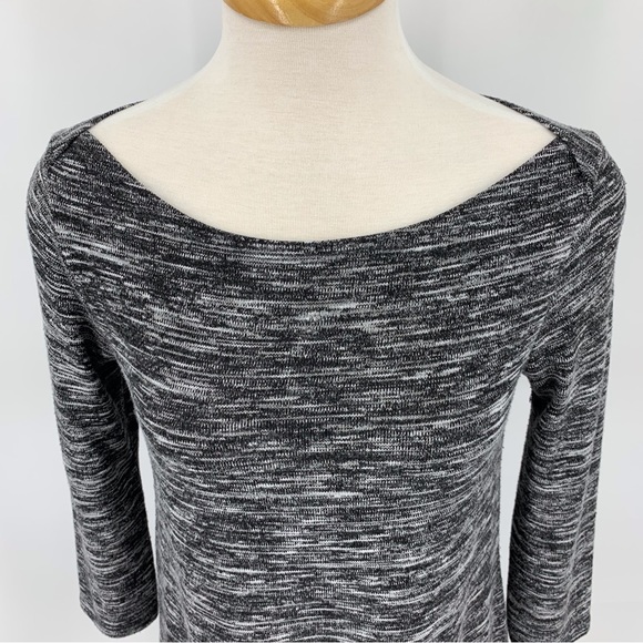 Hollister Black & White Marked Knit 3/4 Sleeve Tunic Style Sweater Dress, Small - Picture 3 of 16